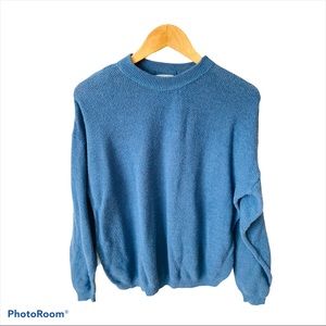 Men’s Vintage Crewneck Sweater IZOD Blue Pullover